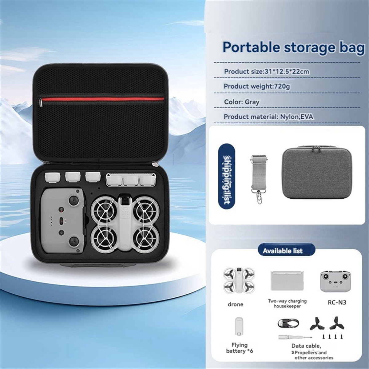 A43M Carrying Storage Bag for  - Drone Battery Strap 리뷰 및 가격